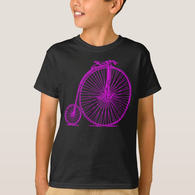 Penny Farthing - Magenta Tee Shirt (Framsida)