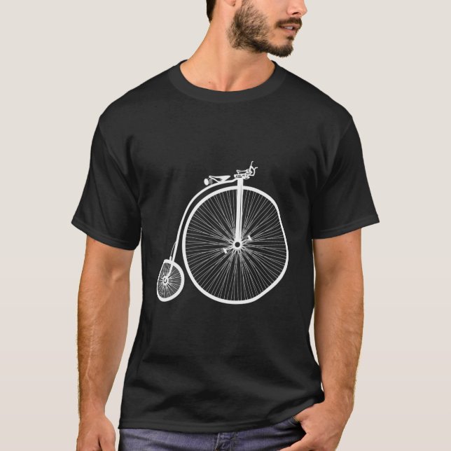 Penny Farthing Retro T Shirt (Framsida)