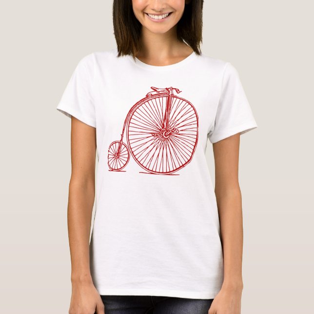 Penny Farthing - Ruby Red T Shirt (Framsida)
