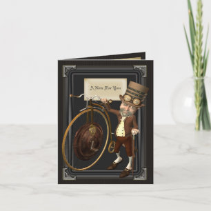 Penny Farthing Steampunk Notecards Kort