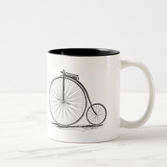 Penny Farthing Vintage High-Wheel Bicycle Två-Tonad Mugg (Höger)