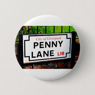 Penny Lane Liverpool England-tecken Knapp
