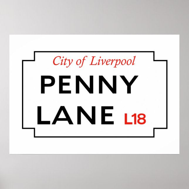 Penny Lane Poster (Framsidan)
