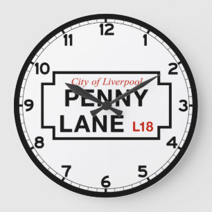 Penny Lane, Street Sign, Liverpool, Förenade kunga Stor Klocka