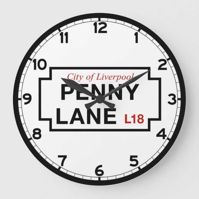 Penny Lane, Street Sign, Liverpool, Förenade kunga Stor Klocka (Framsida)