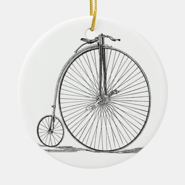 Pennyfarthing Julgransprydnad Keramik (Framsidan)