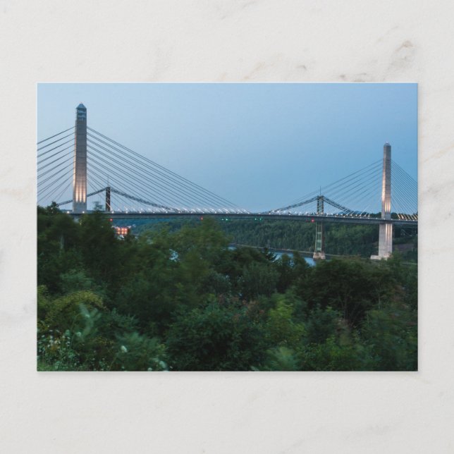 Penobscot Narrow och Waldo-Hancock Bridges, Maine Vykort (Framsida)