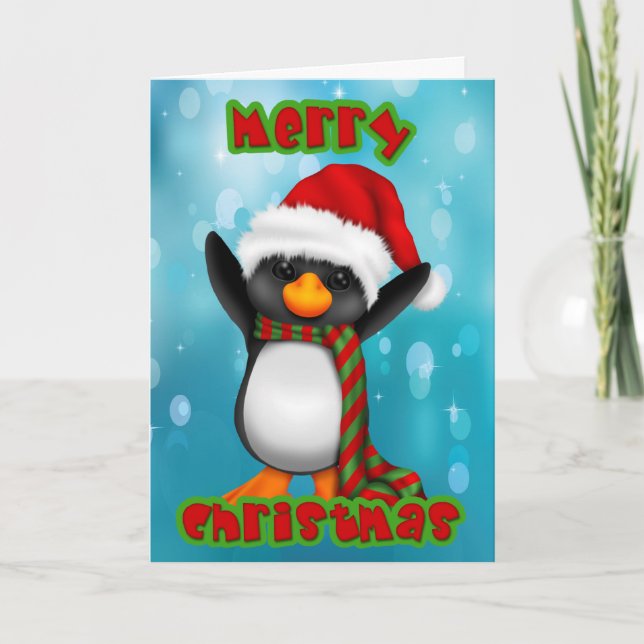 Penquin-julkort Helgkort (Framsida)