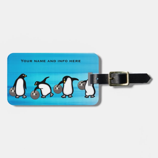 Penquin Luggage Tag Bagagebricka (Horisontell Framsida)