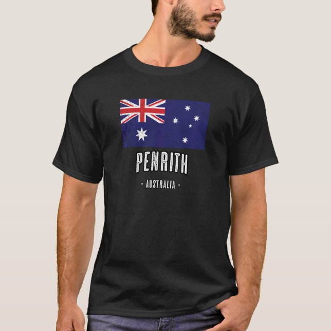 Penrith Australia Aussie City Merch Australian Fla T Shirt (Framsida)