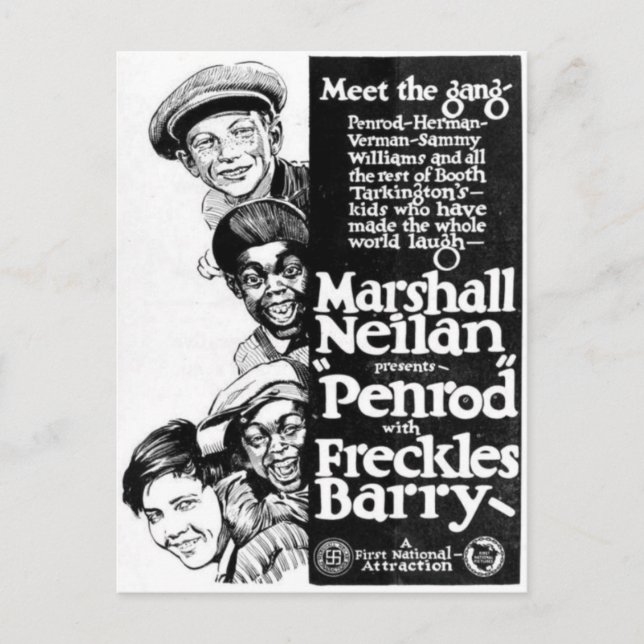 "Penrod", tyst filmreklam från 1922-vykort Vykort (Framsida)