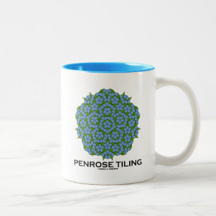 Penrose Tiling (femfaldig symmetri) Två-Tonad Mugg