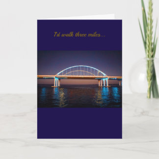 Pensacola 3 mile bridge- Original fotografering Kort