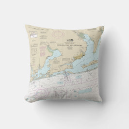 Pensacola Bay och närmar sig Nautical Chart 11382 Kudde