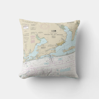 Pensacola Bay och närmar sig Nautical Chart 11382 Kudde
