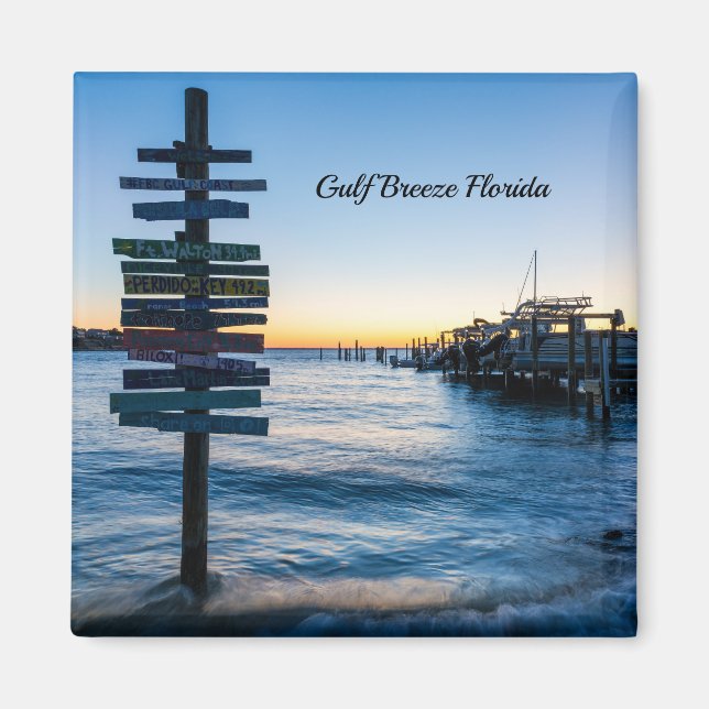 Pensacola Bay-skylt - nedtonad av Dock Magnet (Framsidan)