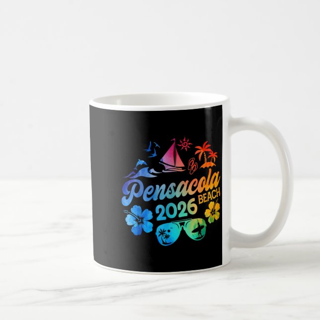 Pensacola Beach Florida 2026 Vacation Tie Dye Summ Kaffemugg (Höger)