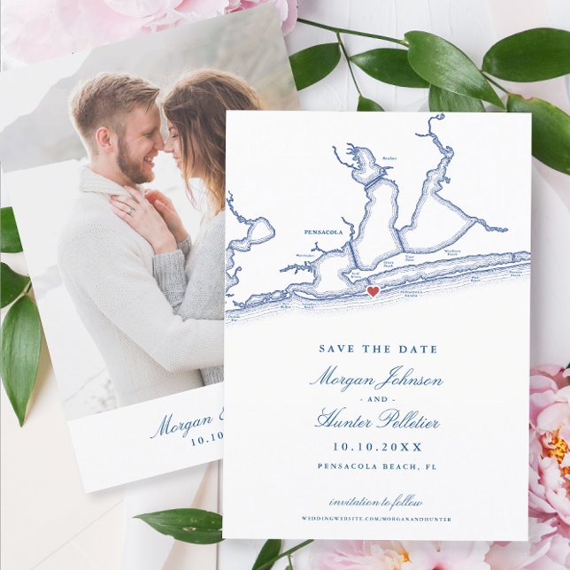 Pensacola Beach Florida Elegant bröllop Spara Datumet (Skapare uppladdad)