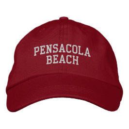 Pensacola Beach Florida Embroized Baseball Hat Broderad Keps
