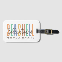 Pensacola Beach Florida (Seashell Collector) Bagagebricka
