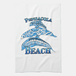 Pensacola Beach Florida Vacation Tribal Dolphins Kökshandduk