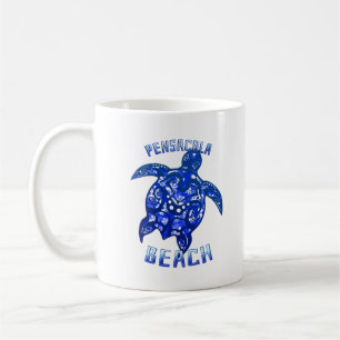 Pensacola Beach Florida Vacation Tribal Turtle Kaffemugg