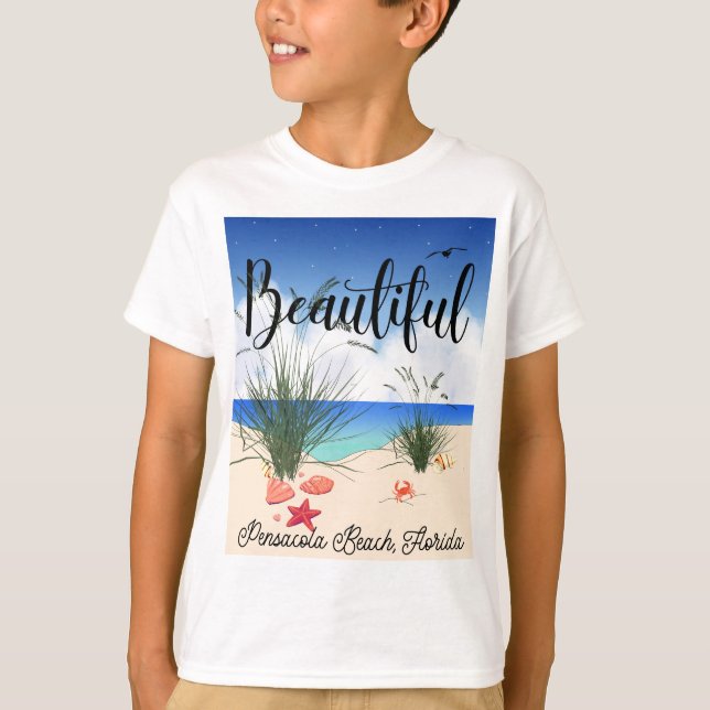Pensacola Beach Florida (vacker) T Shirt (Framsida)