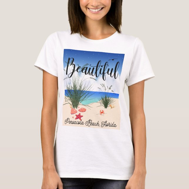 Pensacola Beach Florida (vacker) T Shirt (Framsida)