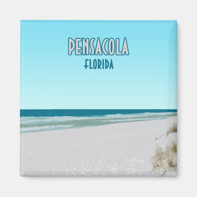 Pensacola Beach Panhandle Florida Magnet (Framsidan)