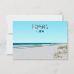 Pensacola Beach Panhandle Florida-platta kort
