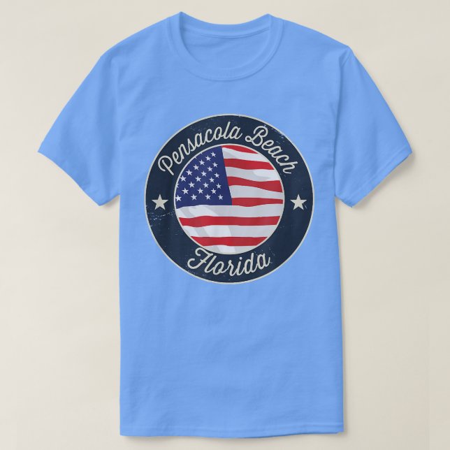 Pensacola Beach - Patriotic Florida Souvenir T-Shi T Shirt (Design framsida)
