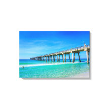 Pensacola Beach Pier-Färg fotografering av Tony