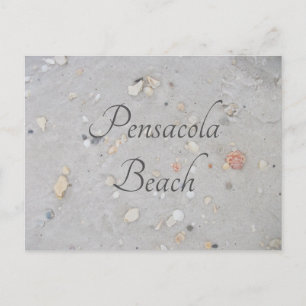 Pensacola Beach Sand, Snäckor, Pensacola, FL Vykort