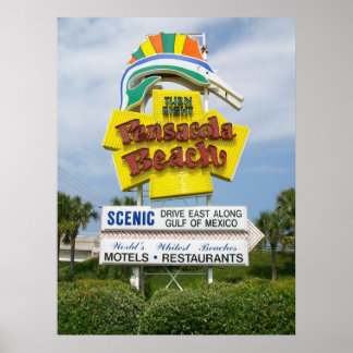Pensacola Beach-tecken Poster