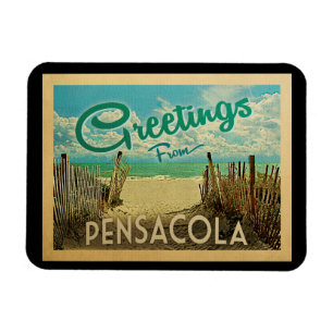 Pensacola Beach Vintage resor Magnet