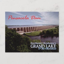 Pensacola-dammen...Grand Lake OK vykort v2