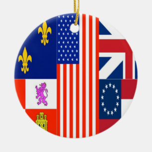 Pensacola Flagga Julgransprydnad Keramik