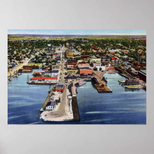 Pensacola Florida Aerial View Poster (Framsidan)