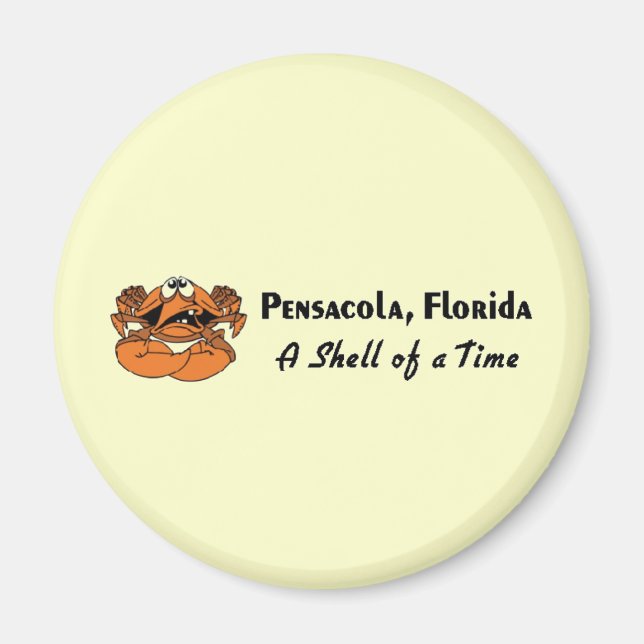 Pensacola Florida Crab Magnet (Framsidan)