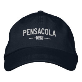 Pensacola Florida Embroized Baseball Hat Broderad Keps
