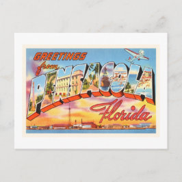 Pensacola Florida FL Old Vintage resor Souvenir Vykort