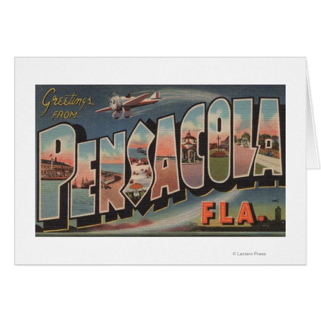 Pensacola, Florida (flygplan) Hälsningskort (Framsidan Horizontal)