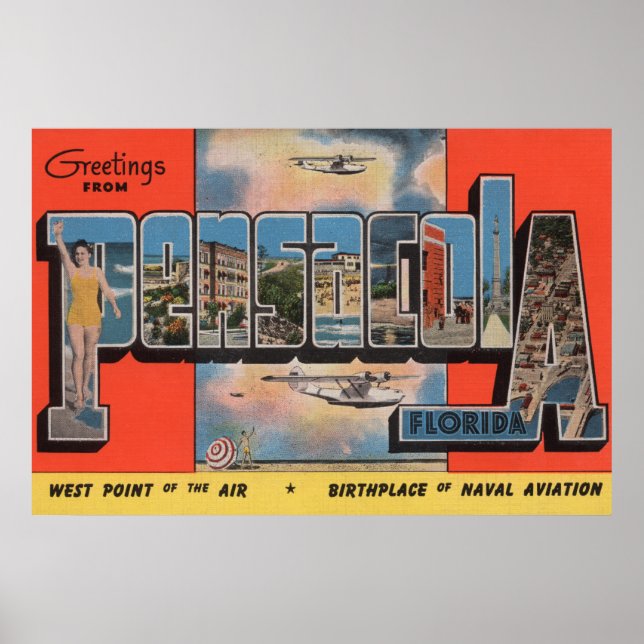 Pensacola, Florida - Large Brev Scenes 2 Poster (Framsidan)