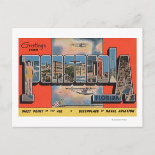 Pensacola, Florida - Large Brev Scenes Vykort