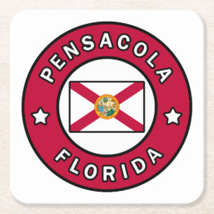 Pensacola Florida Underlägg Papper Kvadrat