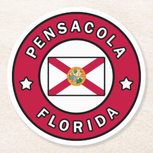 Pensacola Florida Underlägg Papper Rund