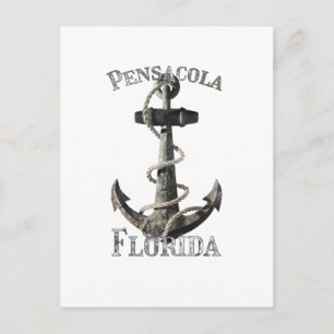 Pensacola Florida Vacation Nautical Anchor Sailing Vykort
