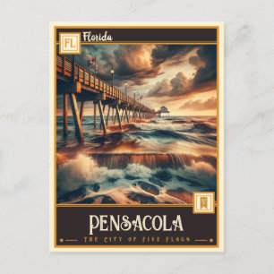 Pensacola, Florida VINTAGE Vykort
