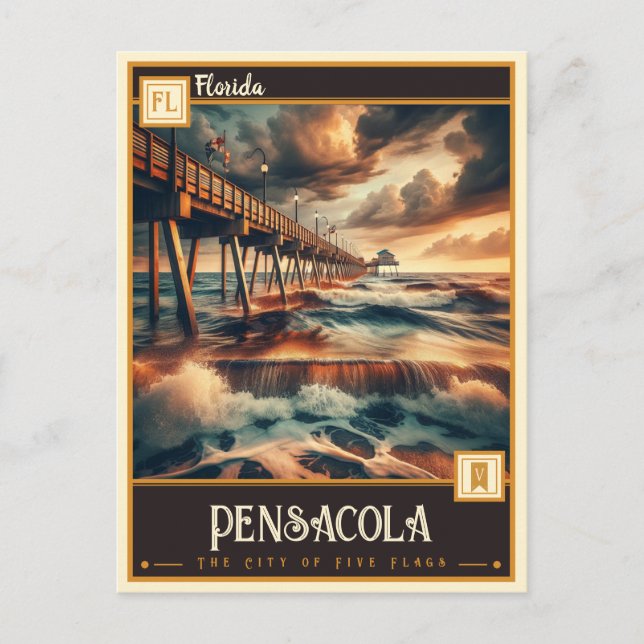 Pensacola, Florida | VINTAGE Vykort (Framsida)