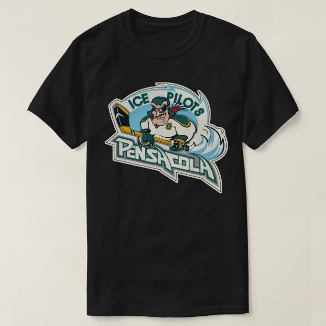 Pensacola Ice Pilots Retro Defunct Ice Hockey Esse T Shirt (Design framsida)
